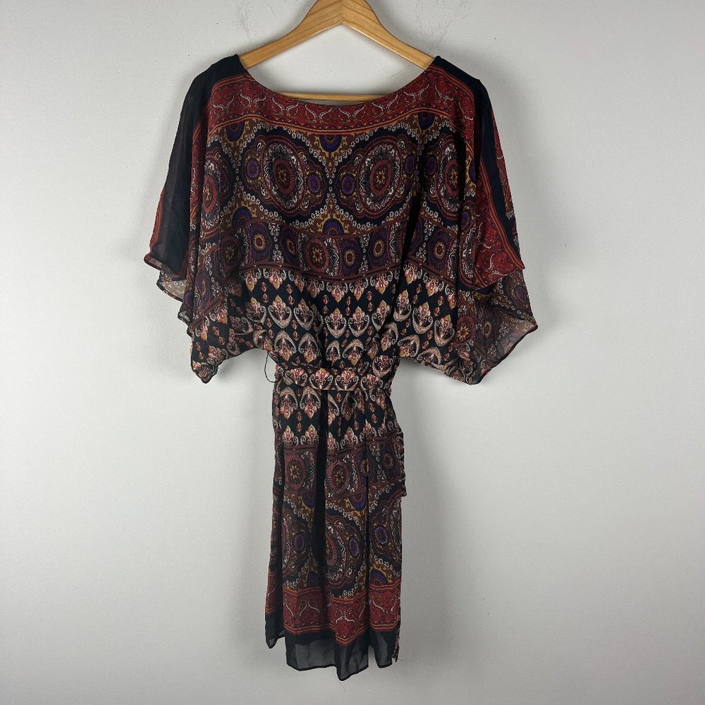 Miss Me Burgundy Paisley Mini Dress